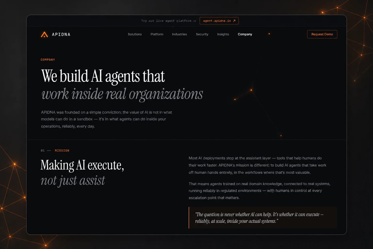 API DNA company page