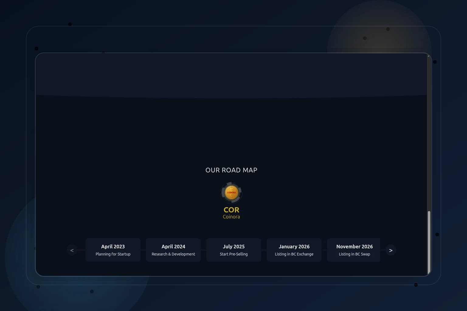 Coinora product roadmap